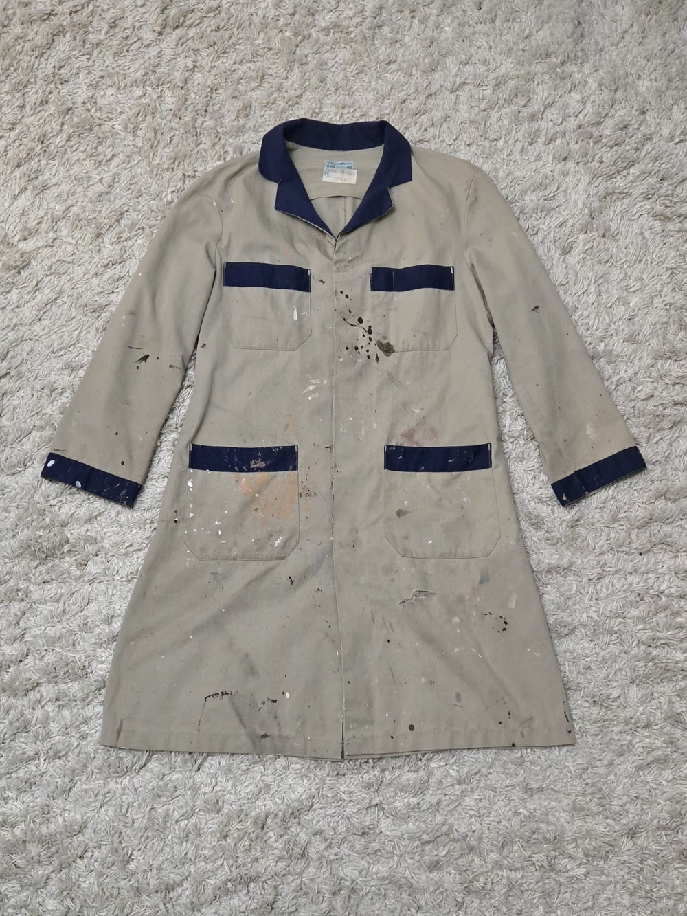 VTG 80s Shop Coat M 40